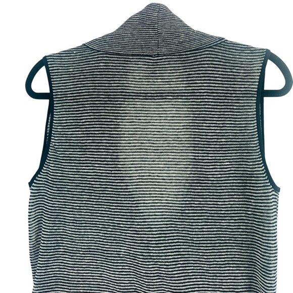 Drape Knit sleeveless vest Black/Gray/Short Sleeve Wrap Jacket Shawl Tristan - Picture 7 of 15